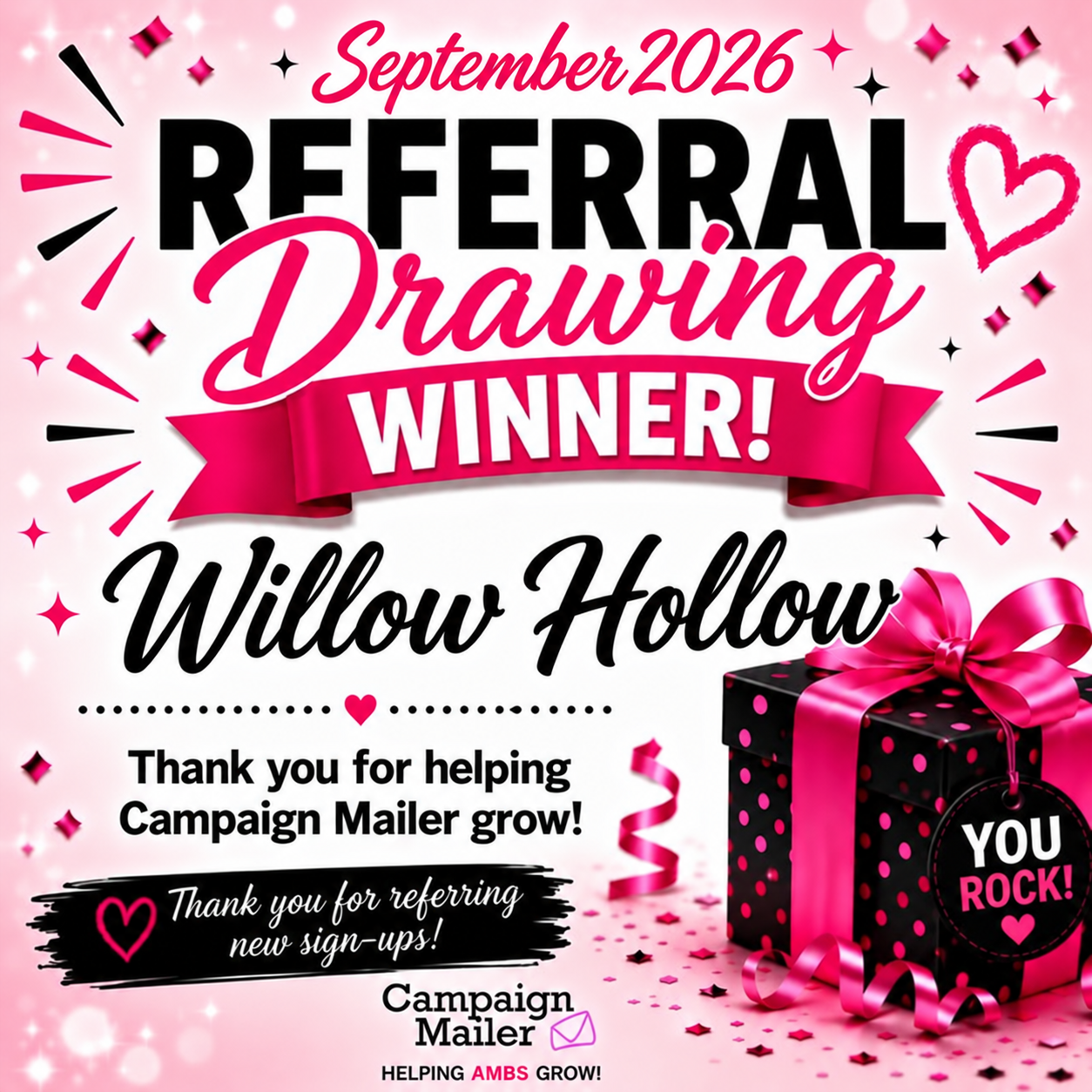 June 2026 Referral Drawing Winner: Eleanor Walsh